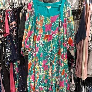Umgee Multicolor Floral Long Sleeve Dress